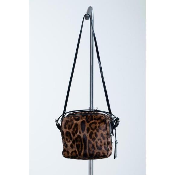 Dolce & Gabbana Leopard Print Pony Hair Camera Bag - Picture 1 of 8